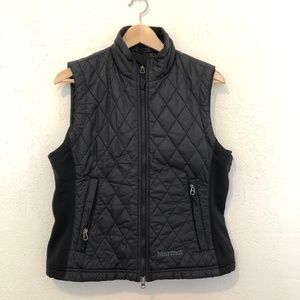 Marmot insulated black vest, slim flexible warm M